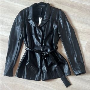 Black Faux Leather Jacket